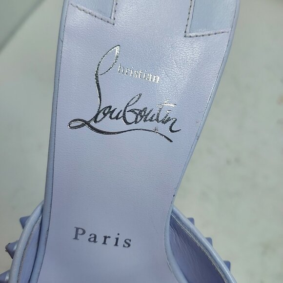 Christian Louboutin ME DOLLY SPIKE Skylight Purple Stud Heel Sandal - Picture 7 of 12